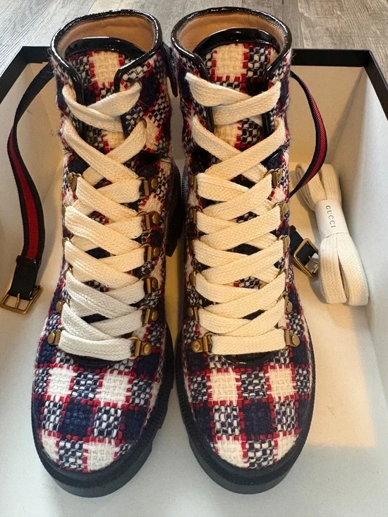 Gucci Combat Boots Brand New Size 8 - Picture 2 of 7